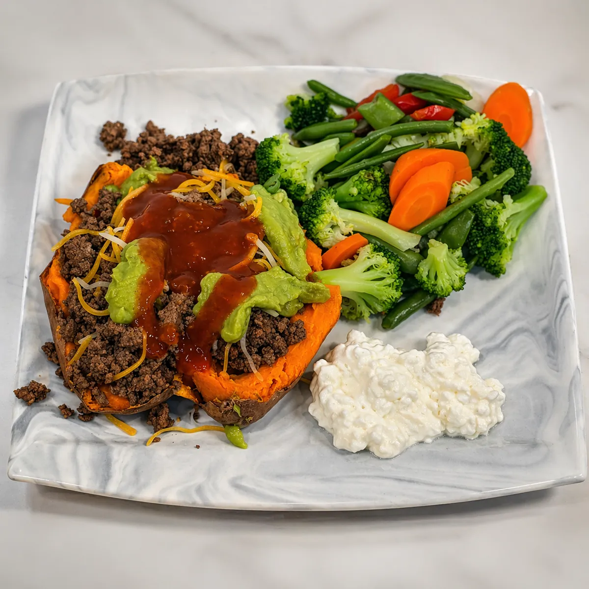 Sweet Potato with Taco Beef